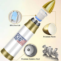 Freedom Is Worth Fighting For Bullet Tumbler USA Flag America True Patriot - Wonder Print Shop