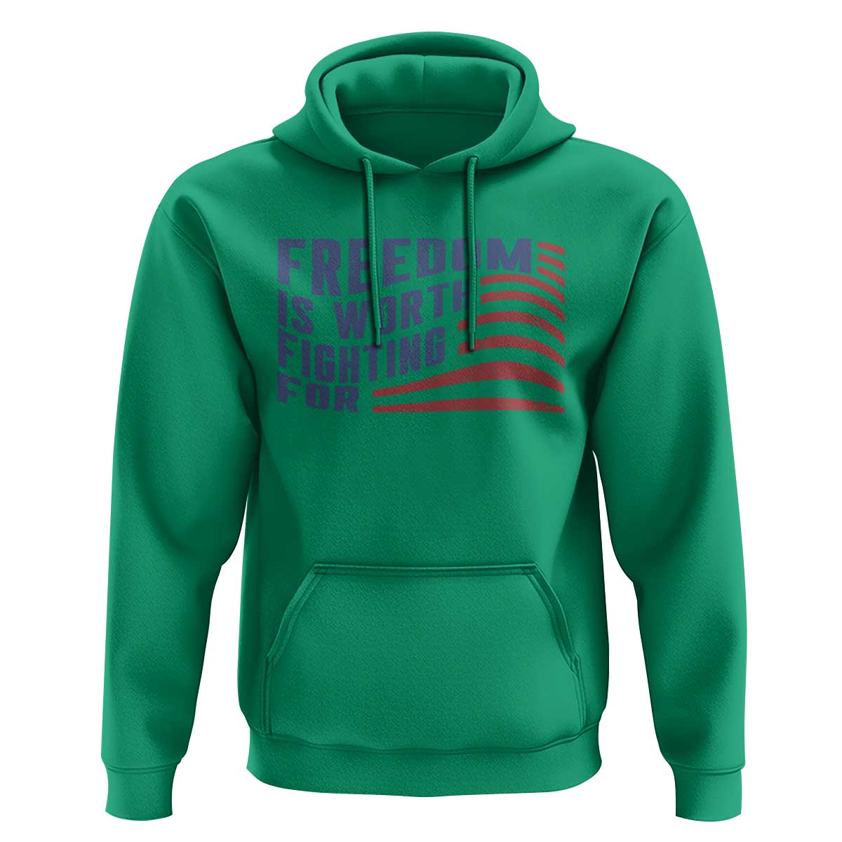 Freedom Is Worth Fighting For Hoodie USA Flag America True Patriot - Wonder Print Shop