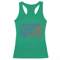 Freedom Is Worth Fighting For Racerback Tank Top USA Flag America True Patriot - Wonder Print Shop