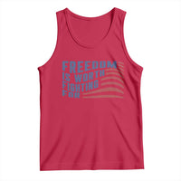 Freedom Is Worth Fighting For Tank Top USA Flag America True Patriot - Wonder Print Shop