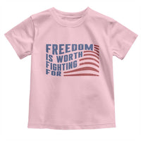Freedom Is Worth Fighting For Toddler T Shirt USA Flag America True Patriot - Wonder Print Shop