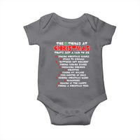 12 Pains of Christmas Parody Baby Onesie Funny Twist on the 12 Days of Christmas Tradition - Wonder Print Shop