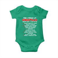 12 Pains of Christmas Parody Baby Onesie Funny Twist on the 12 Days of Christmas Tradition - Wonder Print Shop