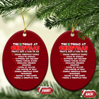 12 Pains of Christmas Parody Ceramic Ornament Funny Twist on the 12 Days of Christmas Tradition - Wonder Print Shop