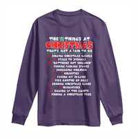 12 Pains of Christmas Parody Long Sleeve Shirt Funny Twist on the 12 Days of Christmas Tradition - Wonder Print Shop