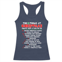 12 Pains of Christmas Parody Racerback Tank Top Funny Twist on the 12 Days of Christmas Tradition - Wonder Print Shop