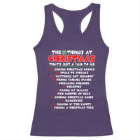 12 Pains of Christmas Parody Racerback Tank Top Funny Twist on the 12 Days of Christmas Tradition - Wonder Print Shop
