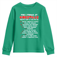 12 Pains of Christmas Parody Youth Sweatshirt Funny Twist on the 12 Days of Christmas Tradition - Wonder Print Shop