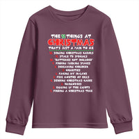 12 Pains of Christmas Parody Youth Sweatshirt Funny Twist on the 12 Days of Christmas Tradition - Wonder Print Shop