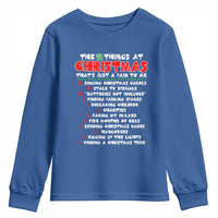 12 Pains of Christmas Parody Youth Sweatshirt Funny Twist on the 12 Days of Christmas Tradition - Wonder Print Shop
