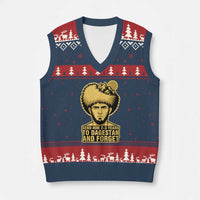 Send Him 2 3 Years to Dagestan and Forget V-Neck Knit Sweater Vest Funny MMA Fighter Discipline - Wonder Print Shop