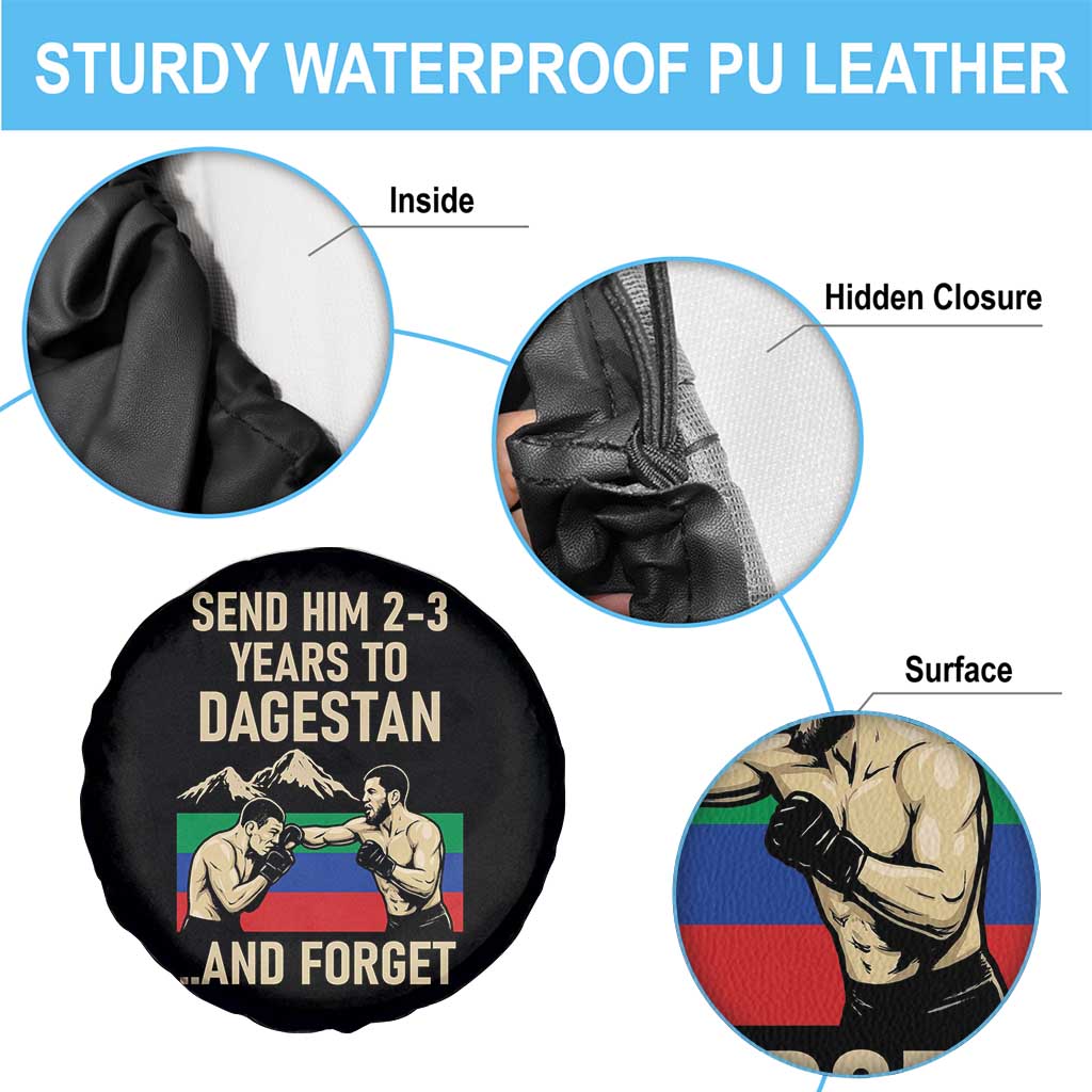 Send Him 2 3 Years to Dagestan and Forget Spare Tire Cover Funny MMA Fighter Training Discipline - Wonder Print Shop