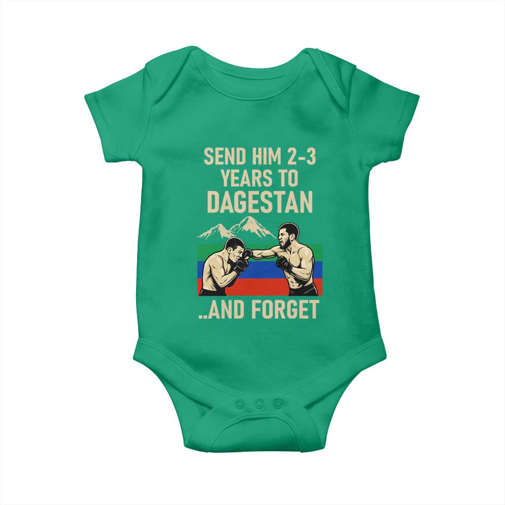 Send Him 2 3 Years to Dagestan and Forget Baby Onesie Funny MMA Fighter Training Discipline - Wonder Print Shop