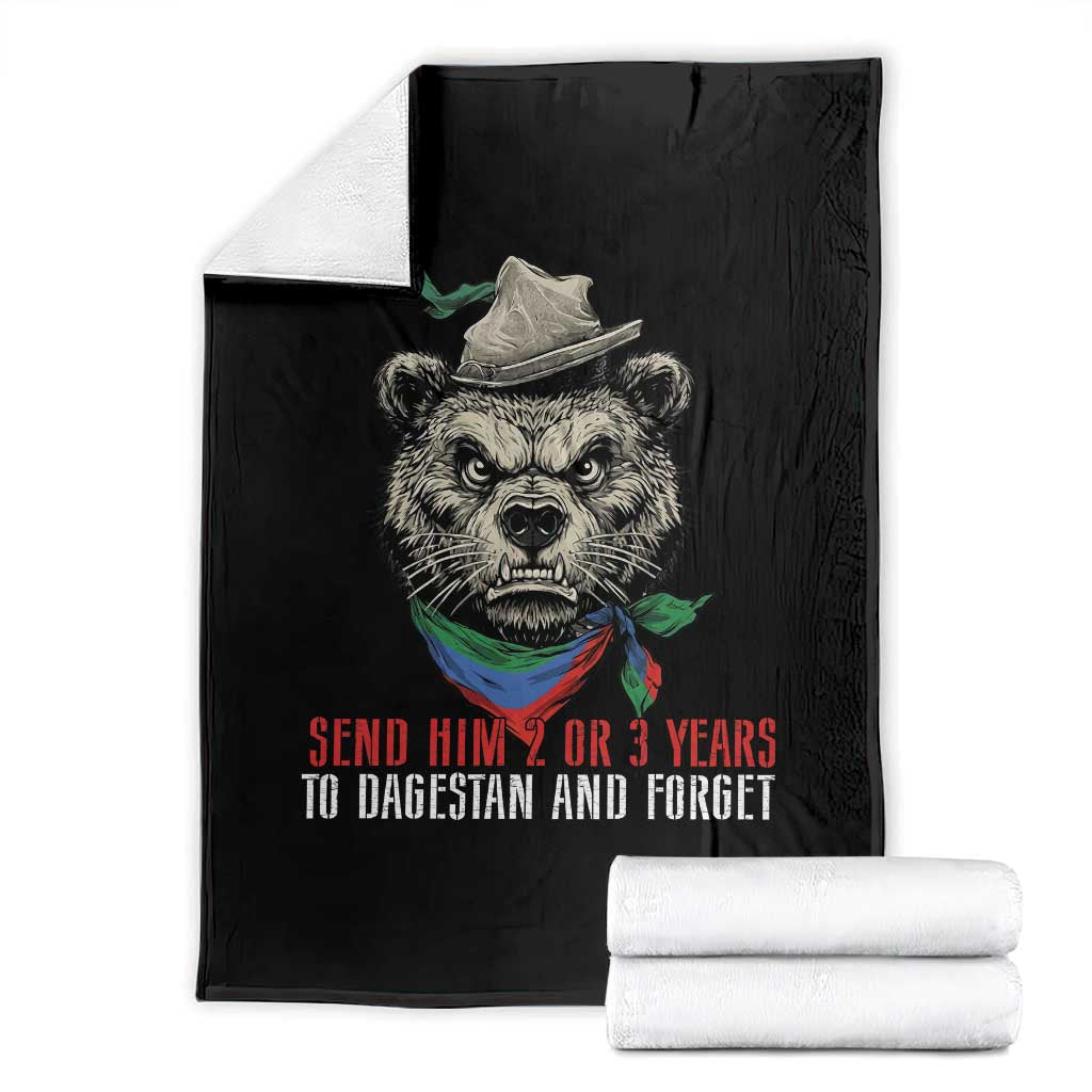 Dagestan Bear MMA Fighter Discipline Throw Blanket Send Him 2 3 Years and Forget - Wonder Print Shop