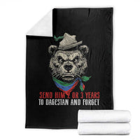 Dagestan Bear MMA Fighter Discipline Throw Blanket Send Him 2 3 Years and Forget - Wonder Print Shop