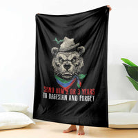 Dagestan Bear MMA Fighter Discipline Throw Blanket Send Him 2 3 Years and Forget - Wonder Print Shop
