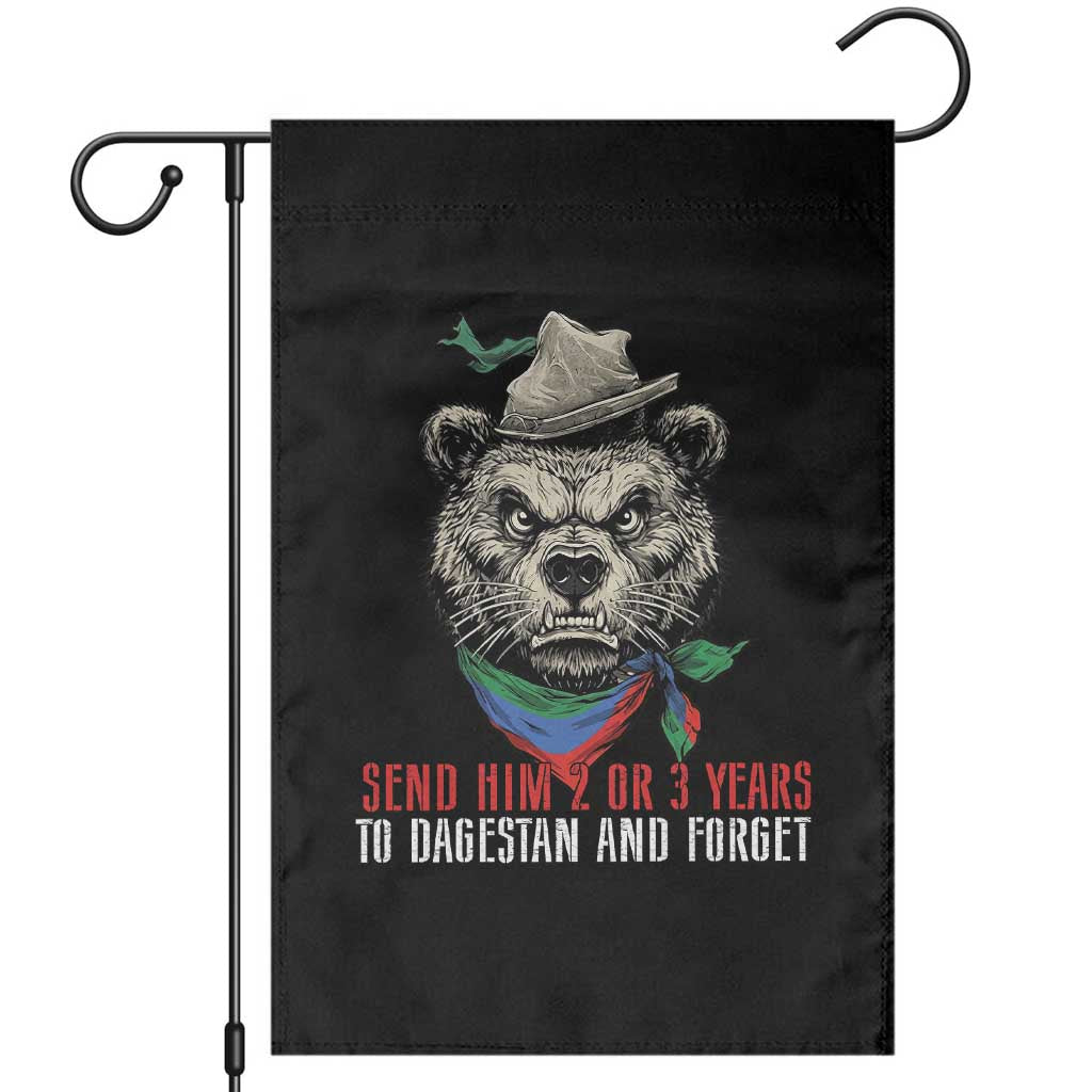 Dagestan Bear MMA Fighter Discipline Garden Flag Send Him 2 3 Years and Forget - Wonder Print Shop
