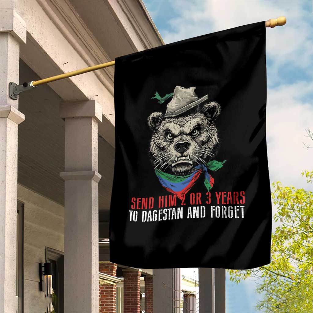 Dagestan Bear MMA Fighter Discipline Garden Flag Send Him 2 3 Years and Forget - Wonder Print Shop