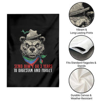 Dagestan Bear MMA Fighter Discipline Garden Flag Send Him 2 3 Years and Forget - Wonder Print Shop