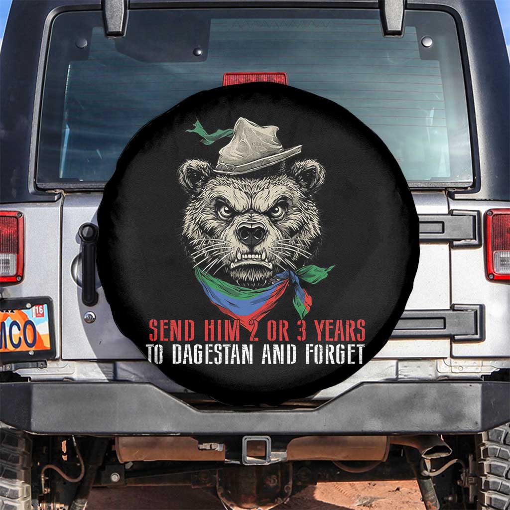 Dagestan Bear MMA Fighter Discipline Spare Tire Cover Send Him 2 3 Years and Forget - Wonder Print Shop