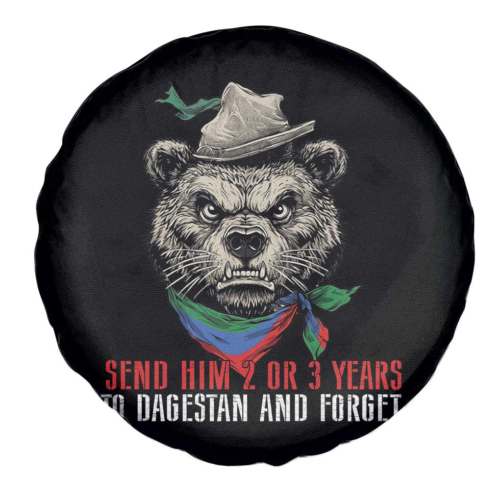 Dagestan Bear MMA Fighter Discipline Spare Tire Cover Send Him 2 3 Years and Forget - Wonder Print Shop