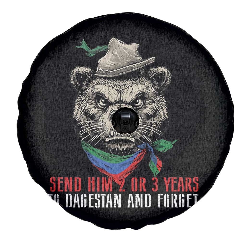 Dagestan Bear MMA Fighter Discipline Spare Tire Cover Send Him 2 3 Years and Forget - Wonder Print Shop