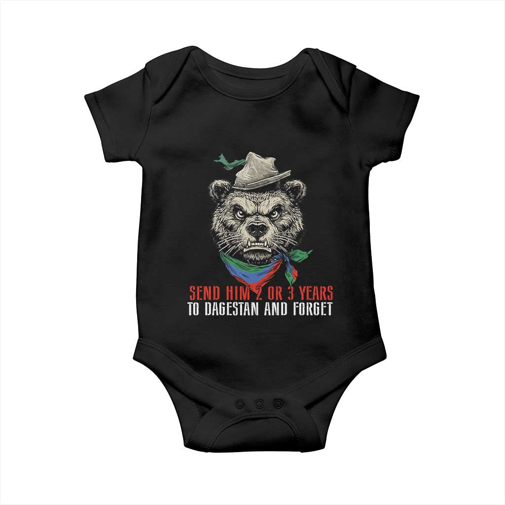 Dagestan Bear MMA Fighter Discipline Baby Onesie Send Him 2 3 Years and Forget - Wonder Print Shop