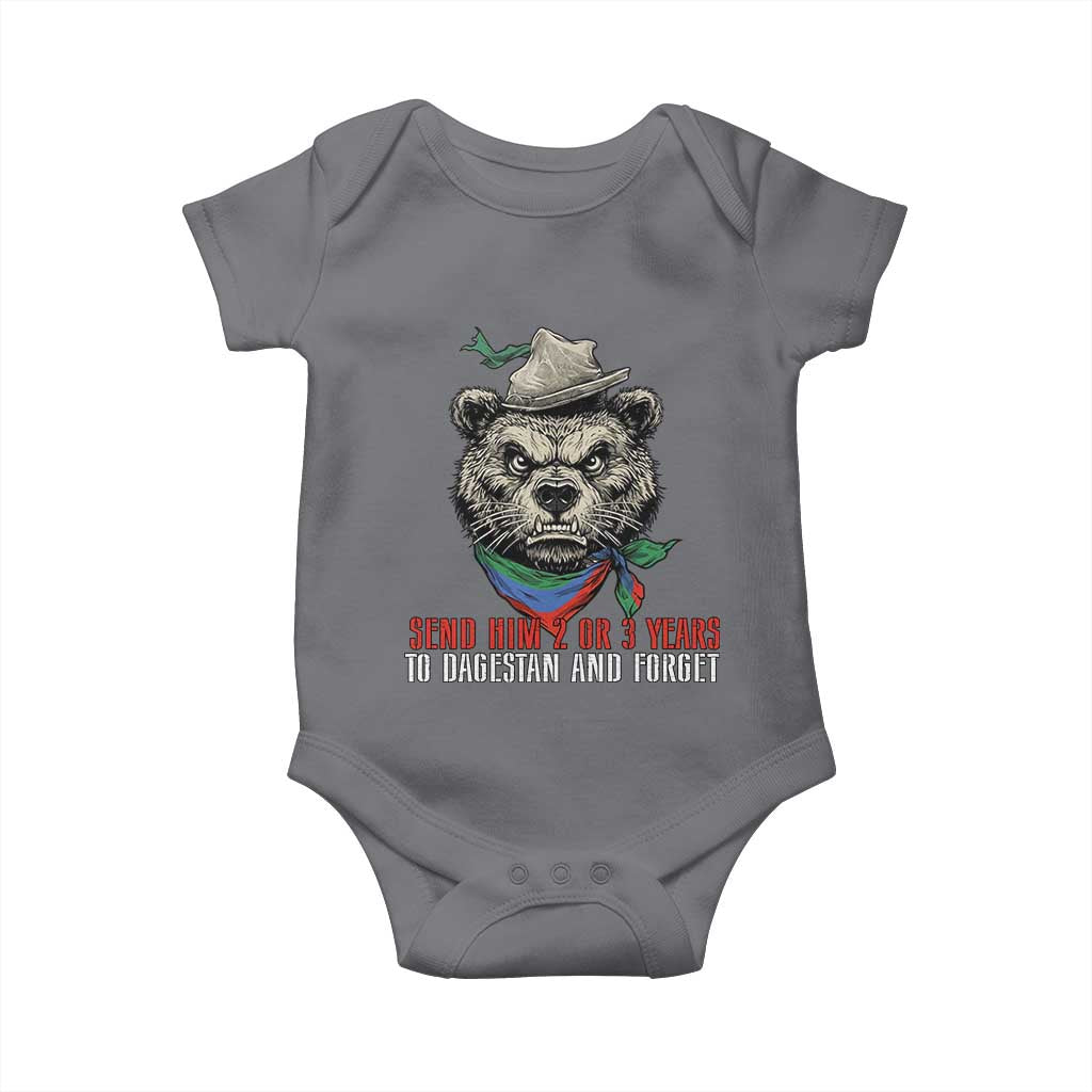 Dagestan Bear MMA Fighter Discipline Baby Onesie Send Him 2 3 Years and Forget - Wonder Print Shop