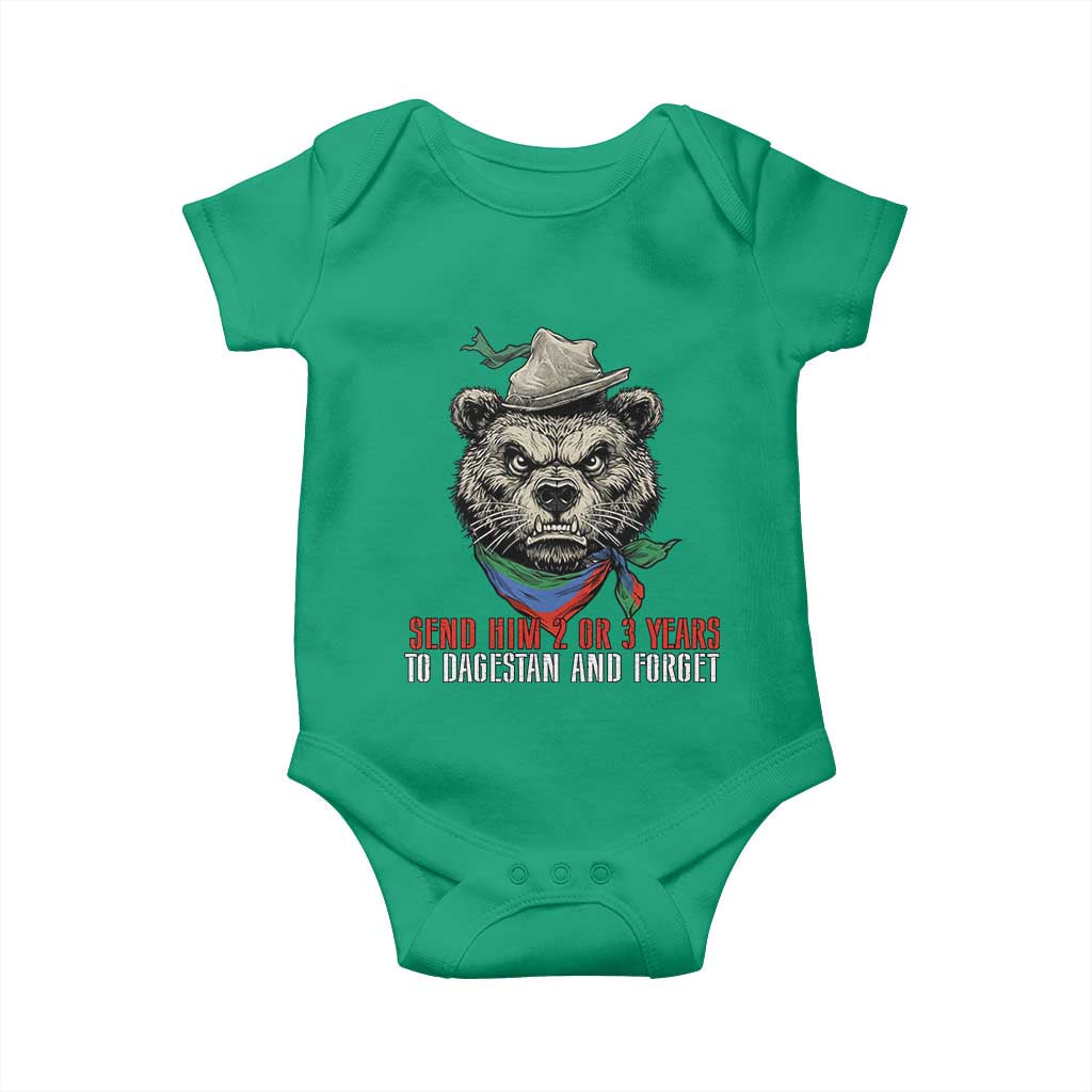 Dagestan Bear MMA Fighter Discipline Baby Onesie Send Him 2 3 Years and Forget - Wonder Print Shop