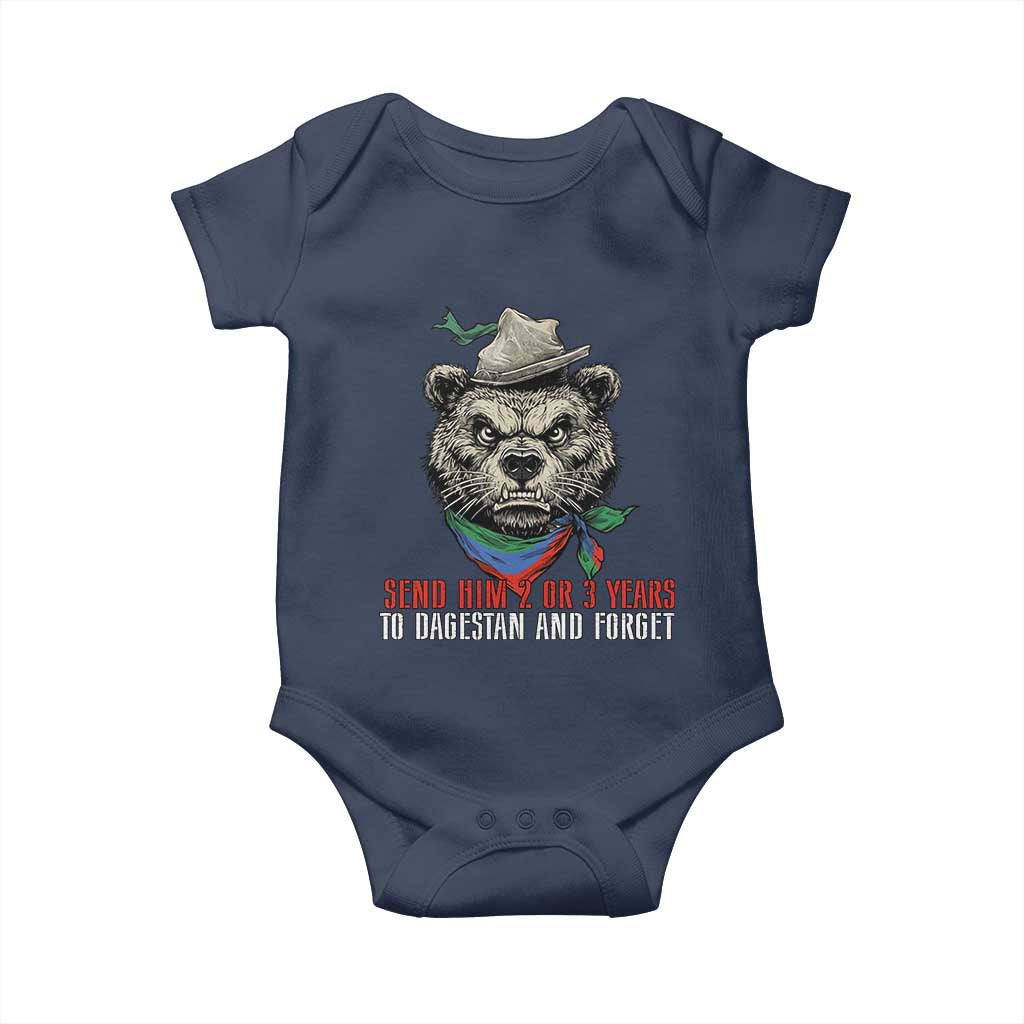 Dagestan Bear MMA Fighter Discipline Baby Onesie Send Him 2 3 Years and Forget - Wonder Print Shop