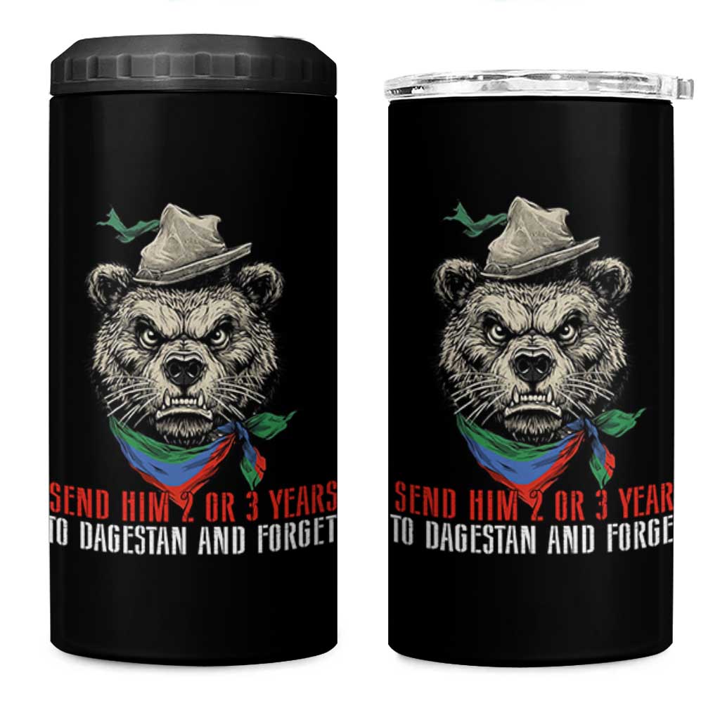 Dagestan Bear MMA Fighter Discipline 4 in 1 Can Cooler Tumbler Send Him 2 3 Years and Forget - Wonder Print Shop