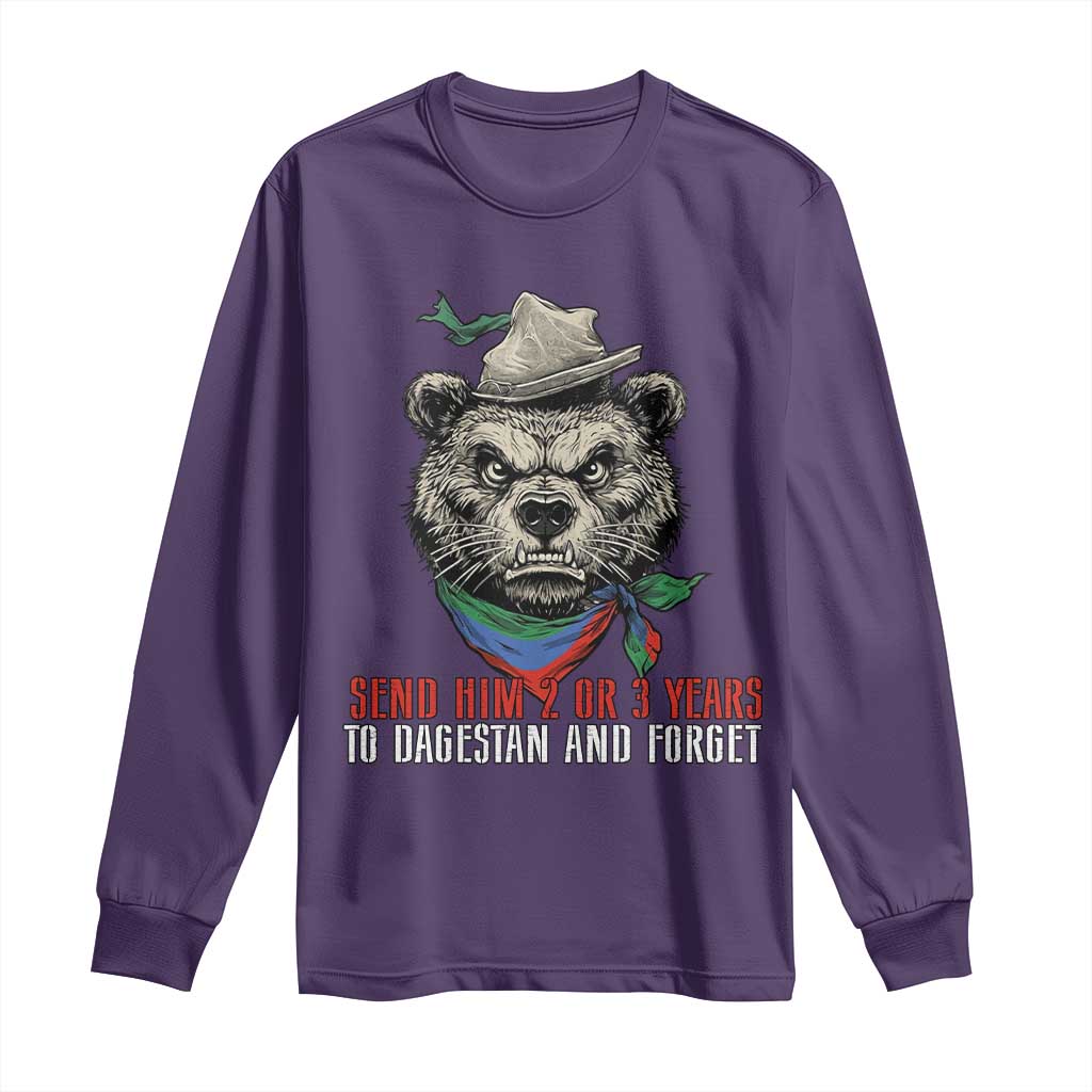 Dagestan Bear MMA Fighter Discipline Long Sleeve Shirt Send Him 2 3 Years and Forget - Wonder Print Shop