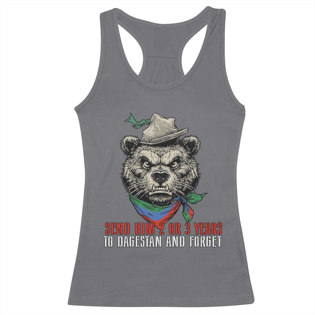 Dagestan Bear MMA Fighter Discipline Racerback Tank Top Send Him 2 3 Years and Forget - Wonder Print Shop