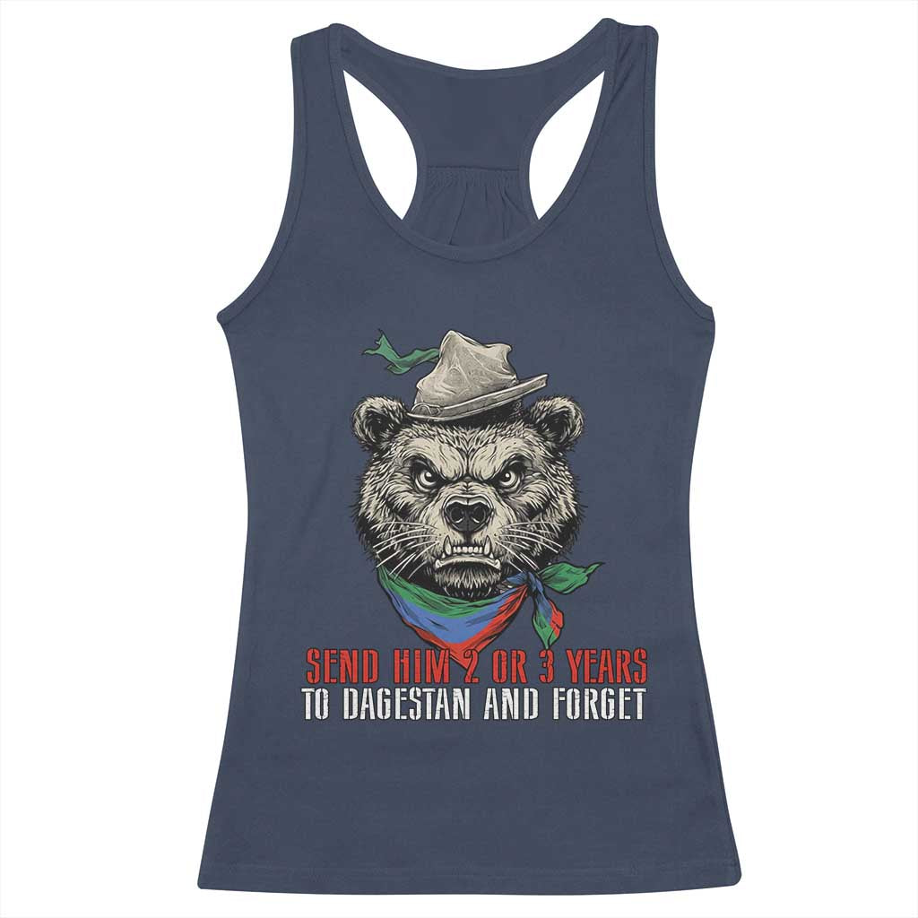 Dagestan Bear MMA Fighter Discipline Racerback Tank Top Send Him 2 3 Years and Forget - Wonder Print Shop