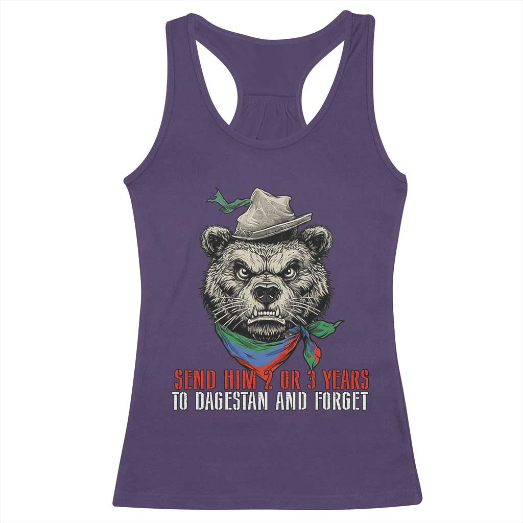 Dagestan Bear MMA Fighter Discipline Racerback Tank Top Send Him 2 3 Years and Forget - Wonder Print Shop