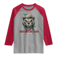 Dagestan Bear MMA Fighter Discipline Raglan Shirt Send Him 2 3 Years and Forget - Wonder Print Shop