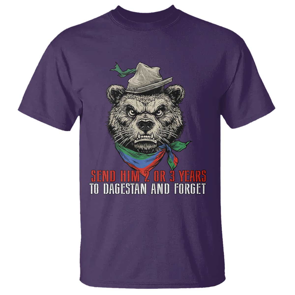 Dagestan Bear MMA Fighter Discipline T Shirt Send Him 2 3 Years and Forget - Wonder Print Shop