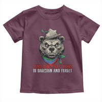 Dagestan Bear MMA Fighter Discipline Toddler T Shirt Send Him 2 3 Years and Forget - Wonder Print Shop