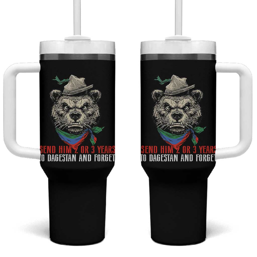 Dagestan Bear MMA Fighter Discipline Tumbler With Handle Send Him 2 3 Years and Forget - Wonder Print Shop