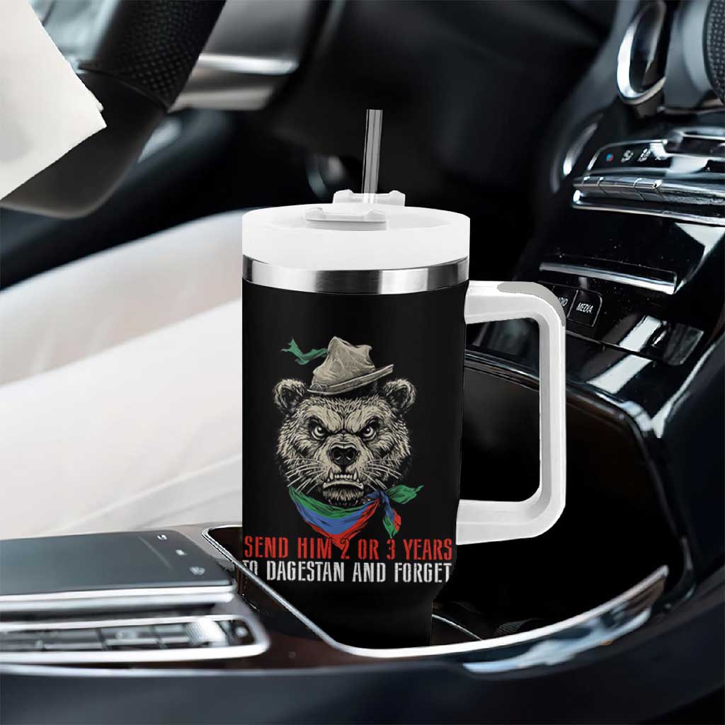 Dagestan Bear MMA Fighter Discipline Tumbler With Handle Send Him 2 3 Years and Forget - Wonder Print Shop