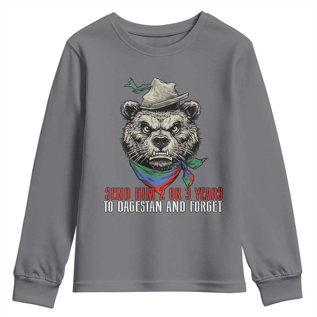 Dagestan Bear MMA Fighter Discipline Youth Sweatshirt Send Him 2 3 Years and Forget - Wonder Print Shop