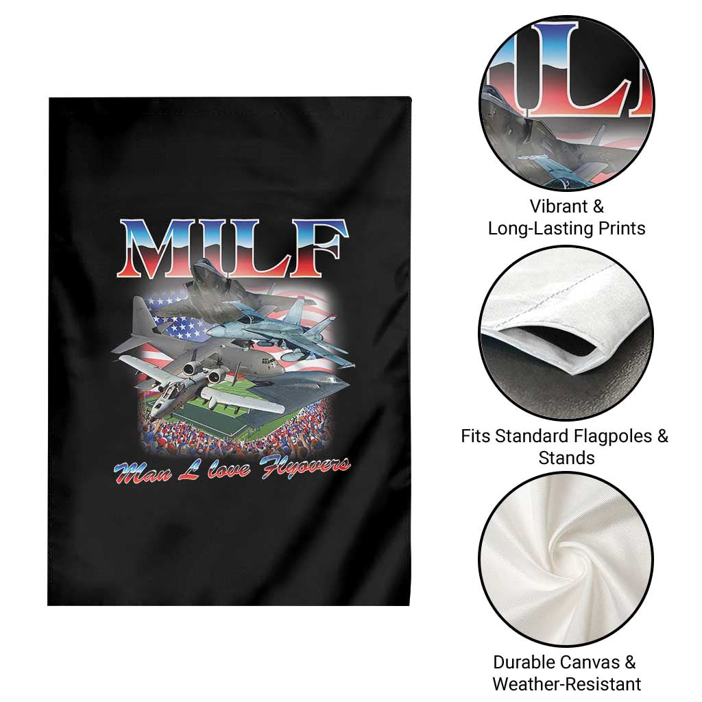 MILF Man I Love Flyovers Meme Garden Flag for Aviation Buffs Patriotic Meme Lords - Wonder Print Shop