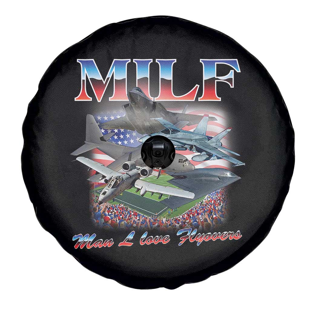 MILF Man I Love Flyovers Meme Spare Tire Cover for Aviation Buffs Patriotic Meme Lords - Wonder Print Shop