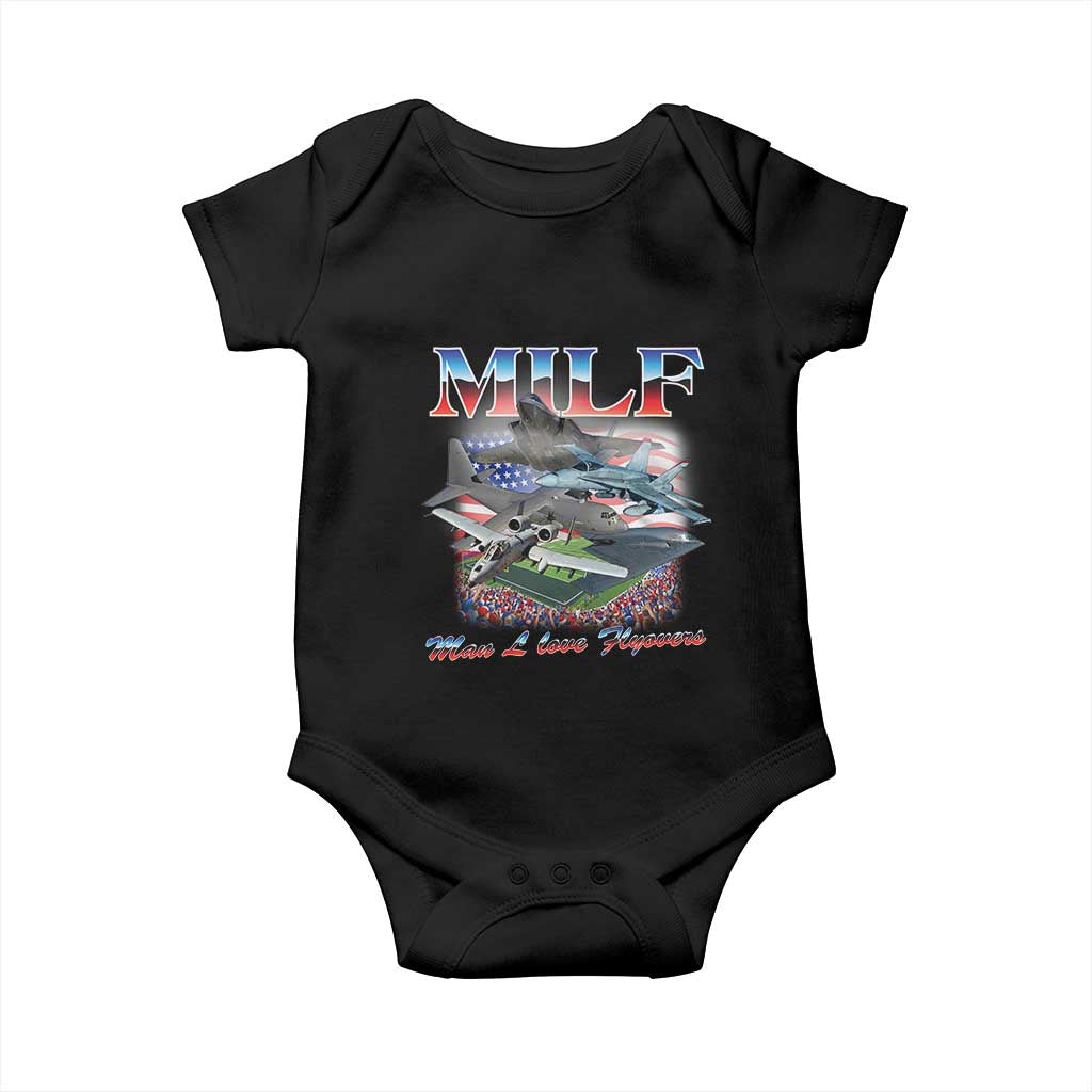 MILF Man I Love Flyovers Meme Baby Onesie for Aviation Buffs Patriotic Meme Lords - Wonder Print Shop
