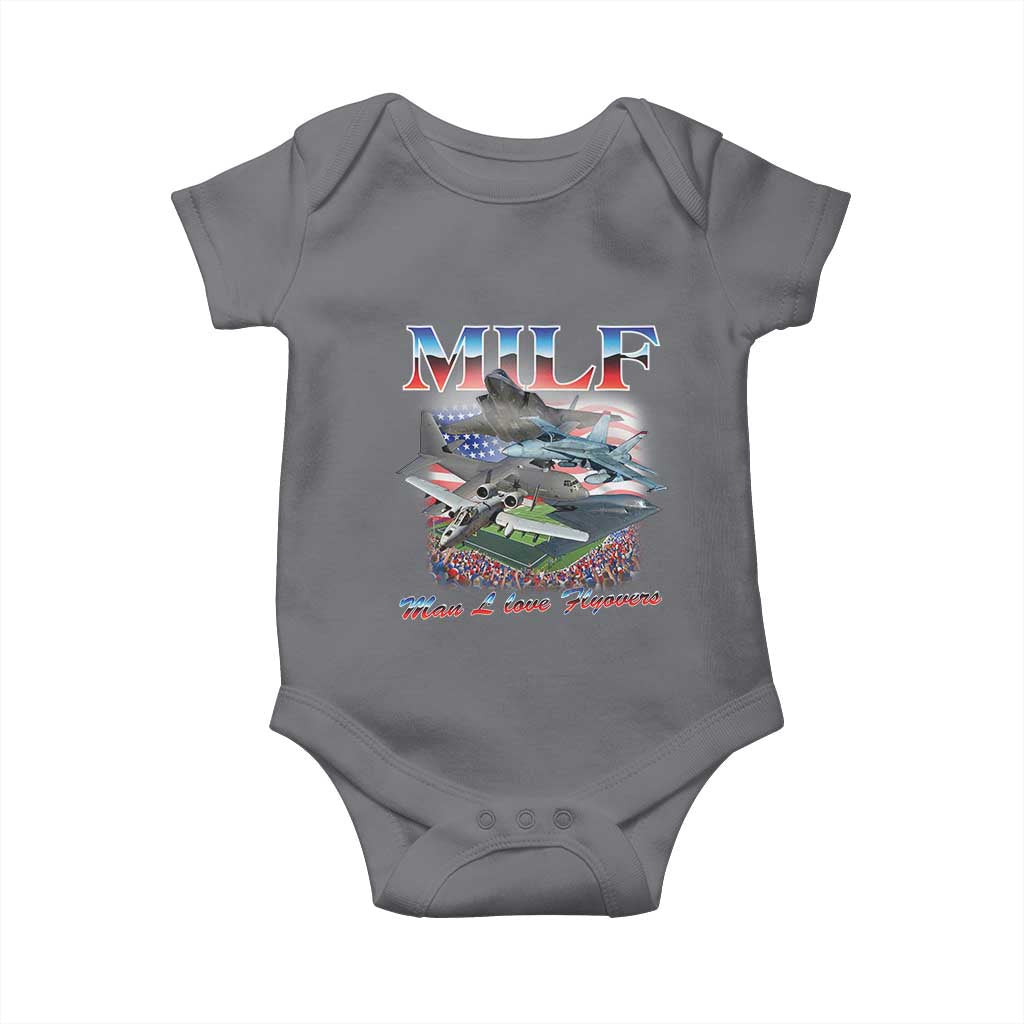 MILF Man I Love Flyovers Meme Baby Onesie for Aviation Buffs Patriotic Meme Lords - Wonder Print Shop