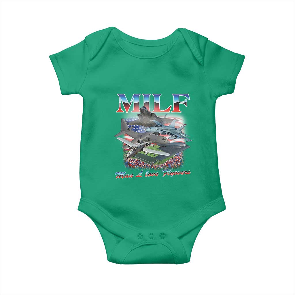 MILF Man I Love Flyovers Meme Baby Onesie for Aviation Buffs Patriotic Meme Lords - Wonder Print Shop