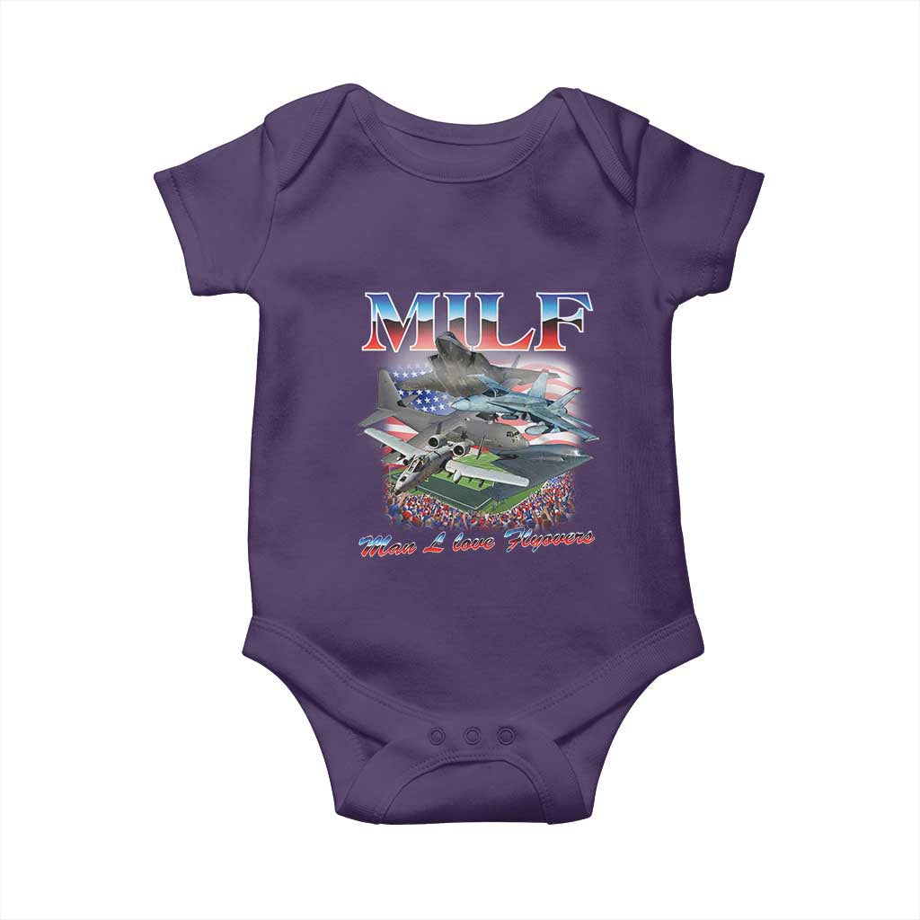MILF Man I Love Flyovers Meme Baby Onesie for Aviation Buffs Patriotic Meme Lords - Wonder Print Shop
