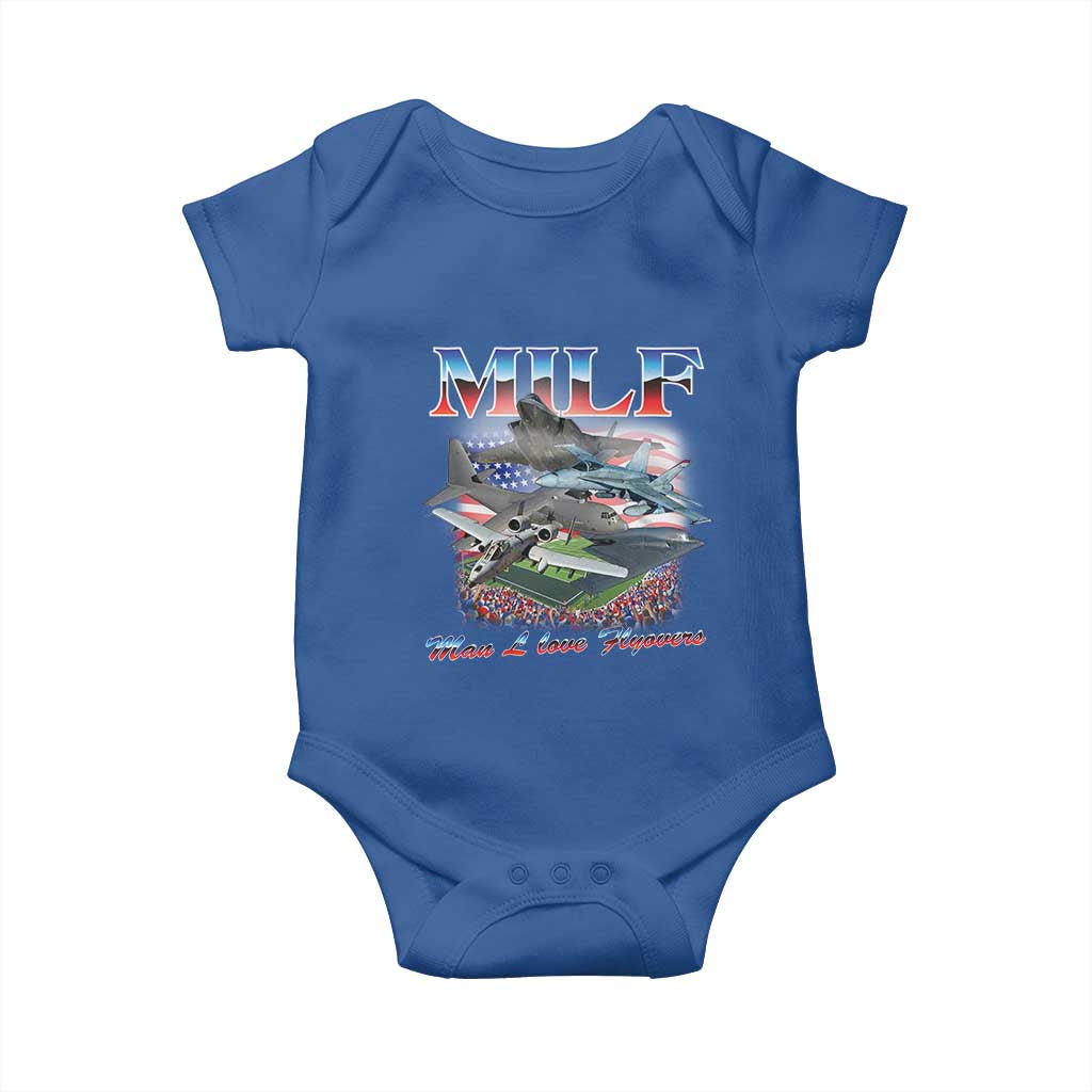 MILF Man I Love Flyovers Meme Baby Onesie for Aviation Buffs Patriotic Meme Lords - Wonder Print Shop