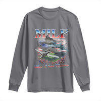 MILF Man I Love Flyovers Meme Long Sleeve Shirt for Aviation Buffs Patriotic Meme Lords - Wonder Print Shop