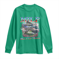 MILF Man I Love Flyovers Meme Long Sleeve Shirt for Aviation Buffs Patriotic Meme Lords - Wonder Print Shop